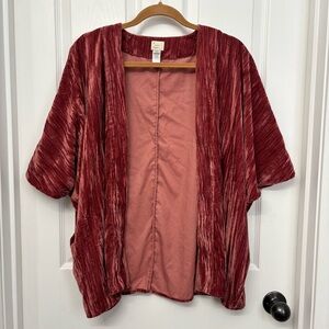 Rust Open Front Velvet Kimono | OSFM | A New Day